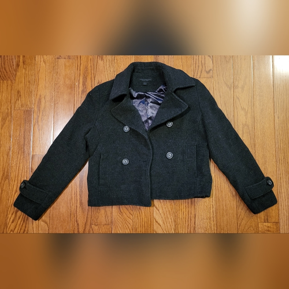 Grey Pea Coat Blazer by Express Design Studio